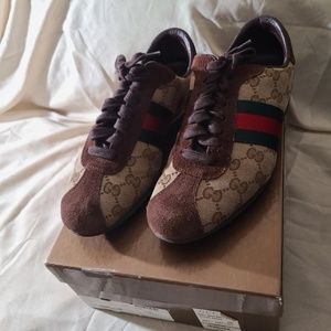 Women’s Gucci Vintage Guccissima web sneakers